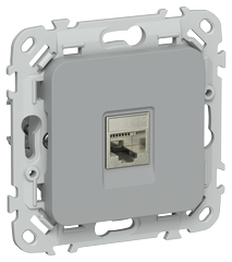 FLITE Розетка компьютерная RJ45 категория 5Е STP РК5е-1-1-ФлС серый