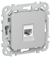 FLITE Розетка компьютерная RJ45 категория 5Е UTP РК5е-1-0-ФлА алюминий