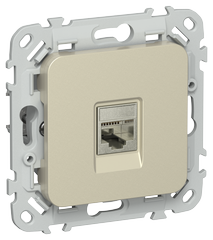 FLITE Розетка компьютерная RJ45 категория 5Е STP РК5е-1-1-ФлШ шампань