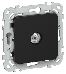 FLITE Розетка TV экранированная проходная тип M РТВм-1-1-2-ФлЧ черный
