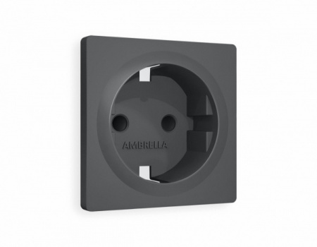 AMBRELLA Лицевая панель ALFA Графит Мягкое касание для электр. роз. с/з со шт. QUANT