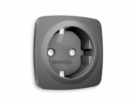 AMBRELLA Лицевая панель OMEGA Антрацит серый для электр. роз. с/з QUANT