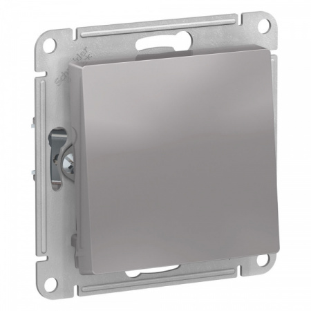 SE AtlasDesign Aqua Алюминий Переключатель 1-клавишный IP44, сх.6, 10АХ, механизм