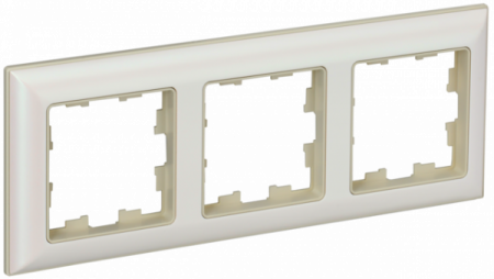 IEK BRITE DECOR Жемчуг/беж 3D-форма Рамка 3-м РУ-3-Бр