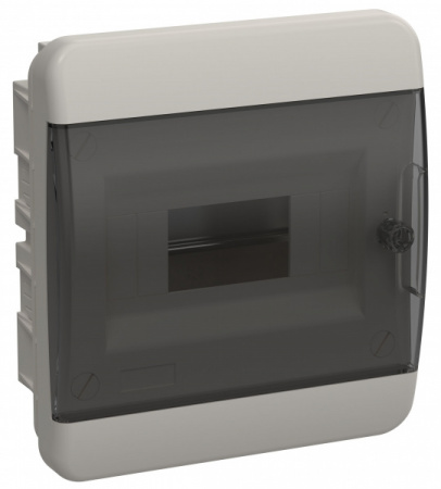 IEK TEKFOR Корпус пластиковый ЩРВ-П-8 IP41 черная прозрачная дверь IEK