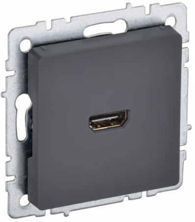 IEK BRITE BASE Графит Розетка HDMI РHDMI-0-БрГ