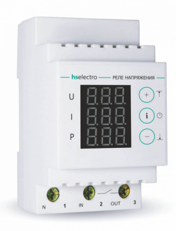 HS Electro Реле напряжения с контролем тока и мощности МР-63с