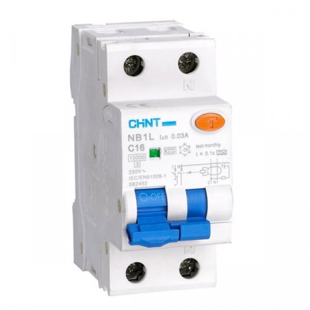 CHINT Диф. авт. выкл. NB1L 1P+N C25 30mA тип AC 10kA (36mm) (R)