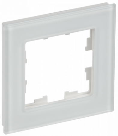 IEK BRITE DECOR Белый матовый стекло Рамка 1-м РУ-1-2-Бр