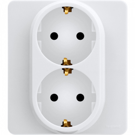 Legrand INSPIRIA Белый Розетка 2 x 2К+З - немецкий стандарт - 16 А - 250 В