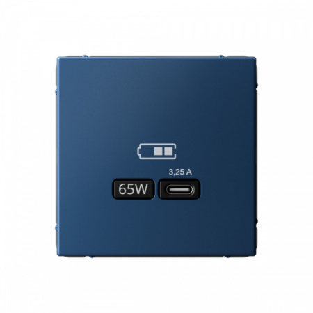 SE ArtGallery Аквамарин USB Розетка тип-С 65Вт высокоскор.заряд. QC, PD, механизм