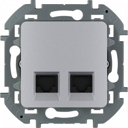 Legrand INSPIRIA Алюминий Двойная розетка RJ 45 - категория 6 - UTP