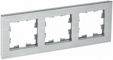 IEK BRITE DECOR Алюминий металл Рамка 3-м РУ-3-1-БрА