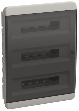 IEK TEKFOR Корпус пластиковый ЩРВ-П-54 IP41 черная прозрачная дверь IEK