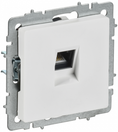 BRITE Арктический белый Розетка компьютерная RJ45 кат.5E РК10-БрАБ