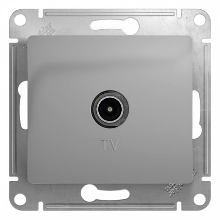 SE Glossa Алюминий TV Розетка одиночная 1DB