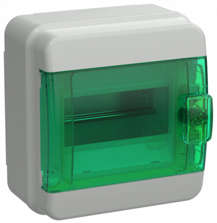 IEK TEKFOR Корпус пластиковый КМПн-6 IP65 зеленая прозрачная дверь IEK