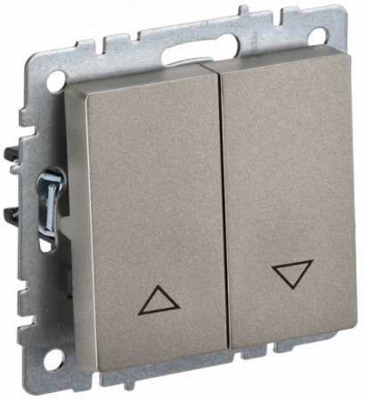 IEK BRITE BASE Шампань Выключатель жалюзи 10А ВС10-1-5-БрШ