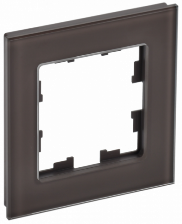 IEK BRITE DECOR Темн.бронза глянц стекло Рамка 1-м РУ-1-2-БрТБ