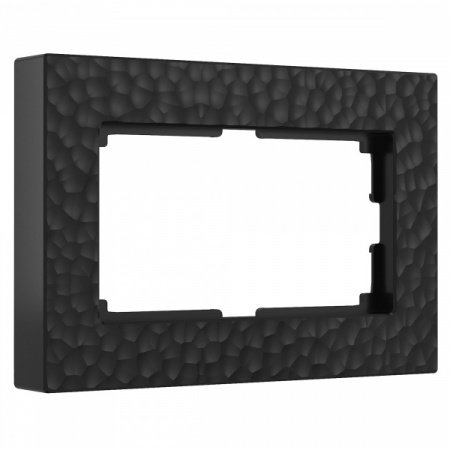 WERKEL Рамка из поликарбоната для двойной розетки Hammer черный W0082408
