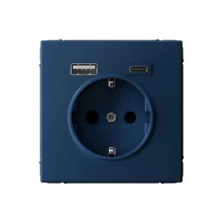 SE ArtGallery Аквамарин Розетка 16А с 2 USB A+C, 5В/2,4А/3,0А, 2х5В/1,5А, механизм