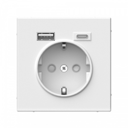 SE ArtGallery Белый Розетка 16А с 2 USB A+C, 5В/2,4А/3,0А, 2х5В/1,5А, механизм
