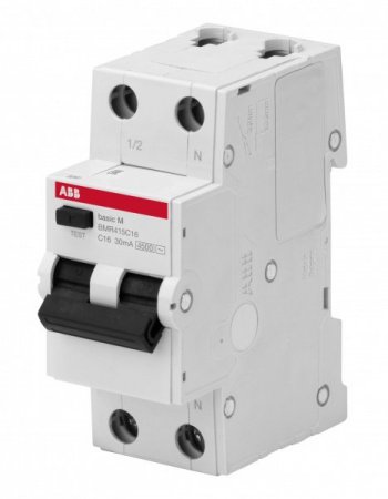 ABB Basic M Автоматический выключатель дифференциального тока (АВДТ), 1P+N, 32А, C, 30мA,AC, BMR415C