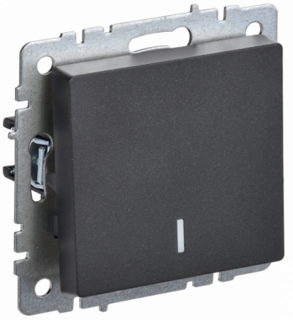 IEK BRITE BASE Черный Выключ. 1-кл с индик 10А ВС10-1-1-БрЧ