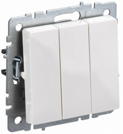 IEK BRITE BASE Белый Выключ. 3-кл 10А ВС10-3-0-БрБ