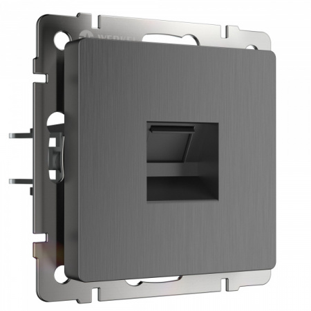 WERKEL Розетка Ethernet RJ-45 (графит рифленый) W1181004