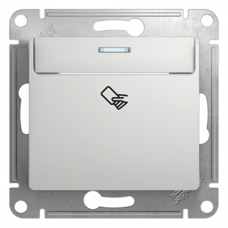 SE Glossa Алюминий Выключатель карточный, сх.6