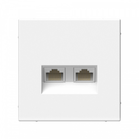 SE ArtGallery Белый Розетка двойная компьютерная RJ45+RJ45, кат.6А, механизм