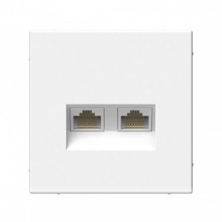 SE ArtGallery Лотос Розетка двойная компьютерная RJ45+RJ45, кат.6А, механизм