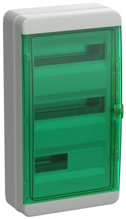 IEK TEKFOR Корпус пластиковый КМПн-36 IP65 зеленая прозрачная дверь IEK