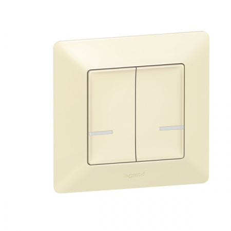 Legrand NETATMO Valena LIFE Сл.кость Выключатель 2-клавишный беспроводной