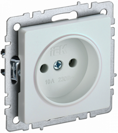 IEK BRITE BASE Жемчуг Розетка 1-м б/з без защ штор 10А РС10-1-0-БрЖ