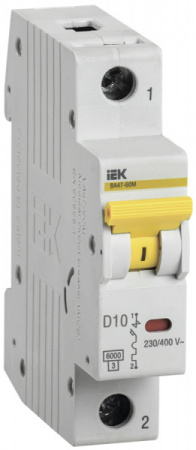 IEK Выключатель автоматический ВА47-60M 1Р 10А 6кА D