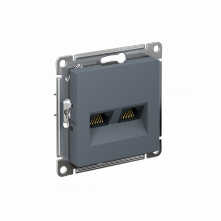 SE AtlasDesign Грифель Розетка двойная компьютерная RJ45+RJ45 кат. 6А, механизм