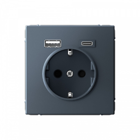 SE ArtGallery Грифель Розетка 16А с 2 USB A+C, 5В/2,4А/3,0А, 2х5В/1,5А, механизм