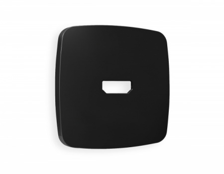 AMBRELLA Лицевая панель OMEGA Черный мат. для HDMI роз. QUANT