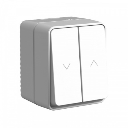SE AtlasDesign Profi54 Наруж Серый Выключатель 2-клавишный для жалюзи, 2хсх.4