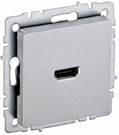 IEK BRITE BASE Алюминий Розетка HDMI РHDMI-0-БрА