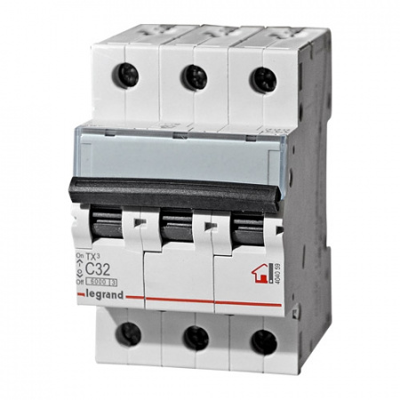 Legrand TX3 Автоматический выключатель 3P 32A (С) 6000