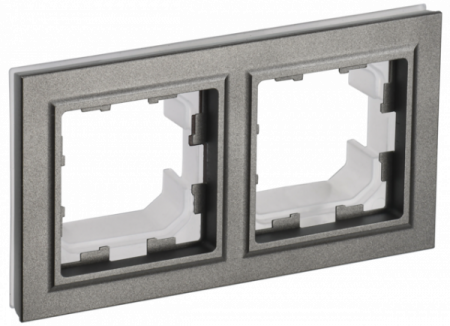 IEK BRITE BASE Шампань Рамка 2-м IP44 РУ-2-БрШ-44
