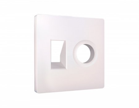 AMBRELLA Лицевая панель ALFA Жемчуг для комп./телеф. + TV роз. RJ-45/RJ-11 QUANT