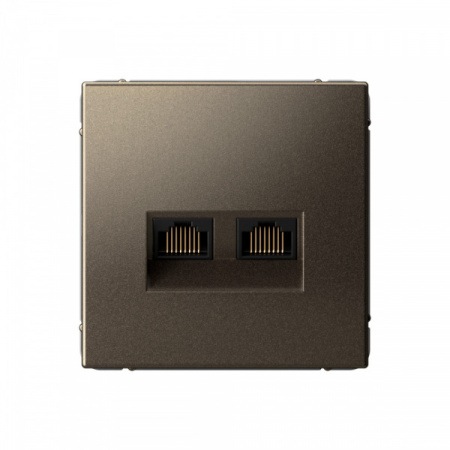 SE ArtGallery Мокко Розетка двойная компьютерная RJ45+RJ45, кат.6А, механизм