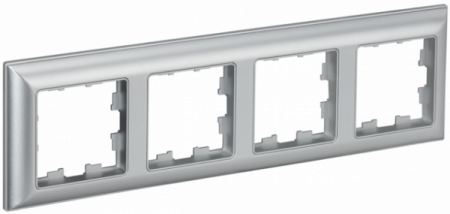 IEK BRITE DECOR Алюминий 3D-форма Рамка 4-м РУ-4-Бр