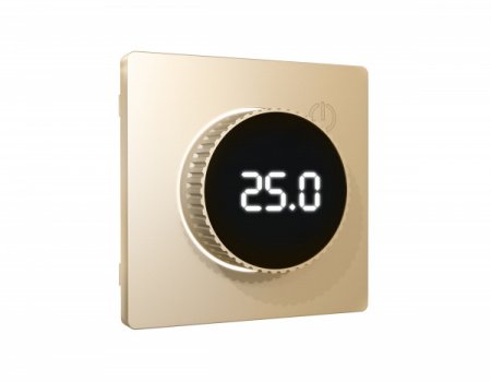 AMBRELLA Лицевая панель ALFA Шампань для терморег. ТП с цифровым дисплеем QUANT