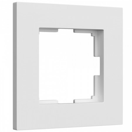 WERKEL Рамка из поликарбоната на 1 пост Slab белый софт W0012961