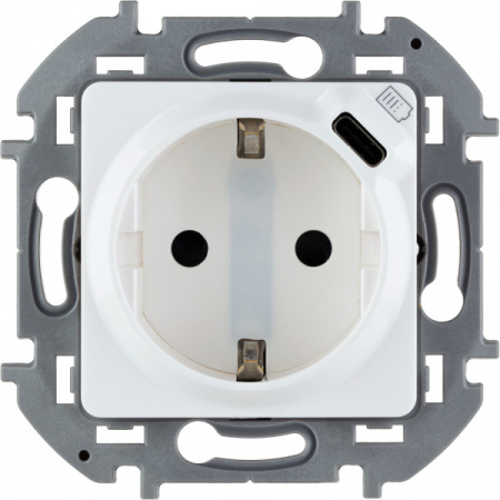 Legrand INSPIRIA Белый Розетка 2К+З немецкий стандарт 16А 250В со встроенным зарядным устройством US